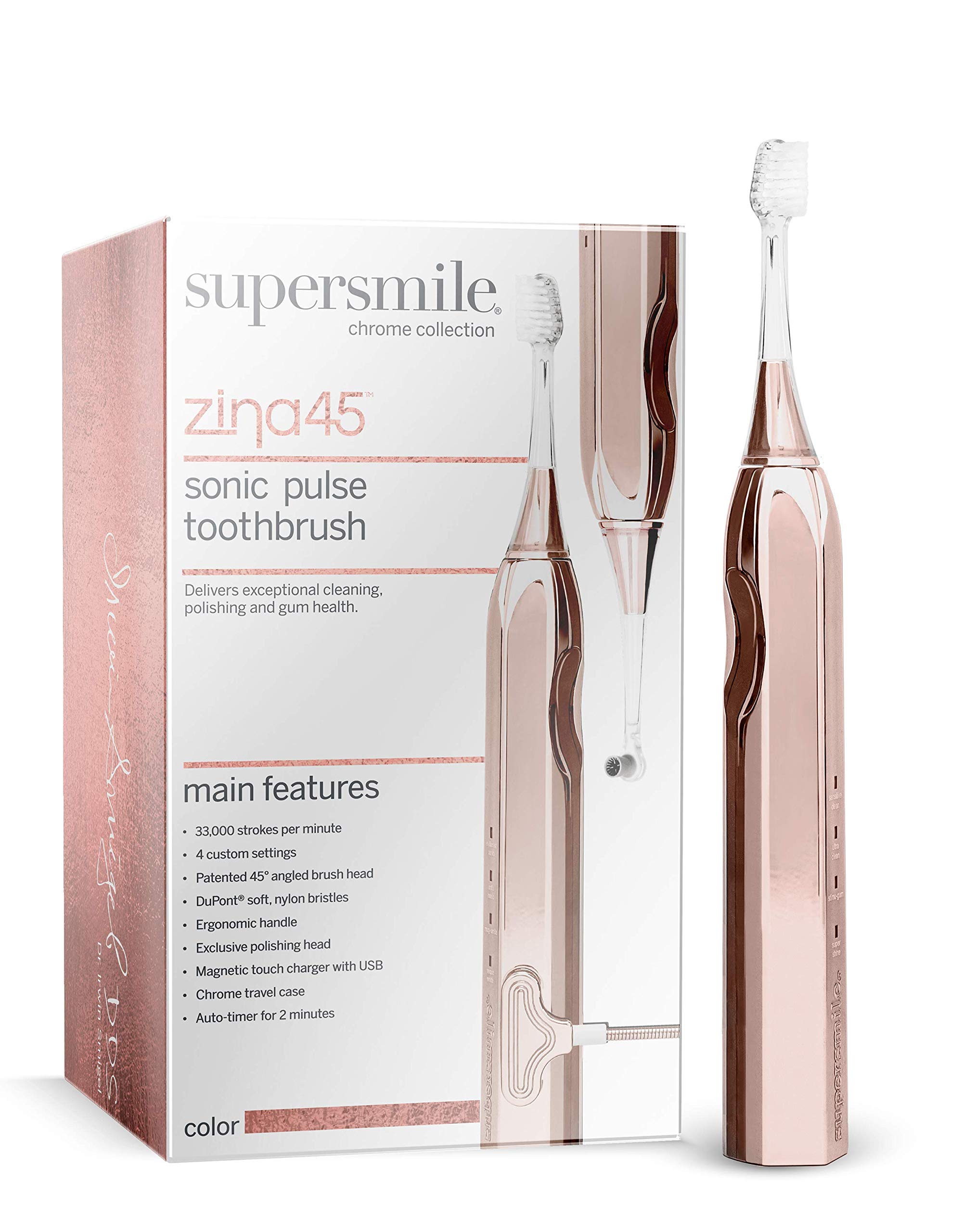 Supersmile Premium Whitening Toothbrush for Sensitive Teeth - Soft Bristles, Gentle Gum Care - Perfect for Travel & Daily Oral Hygiene Routine
