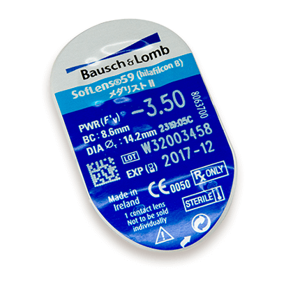 Soflens 59 Contact Lenses (6 Pack) - Monthly Disposable Lenses for Dry Eyes, Comfortable & Breathable - Perfect for Daily Use, Work, and Outdoor Activities