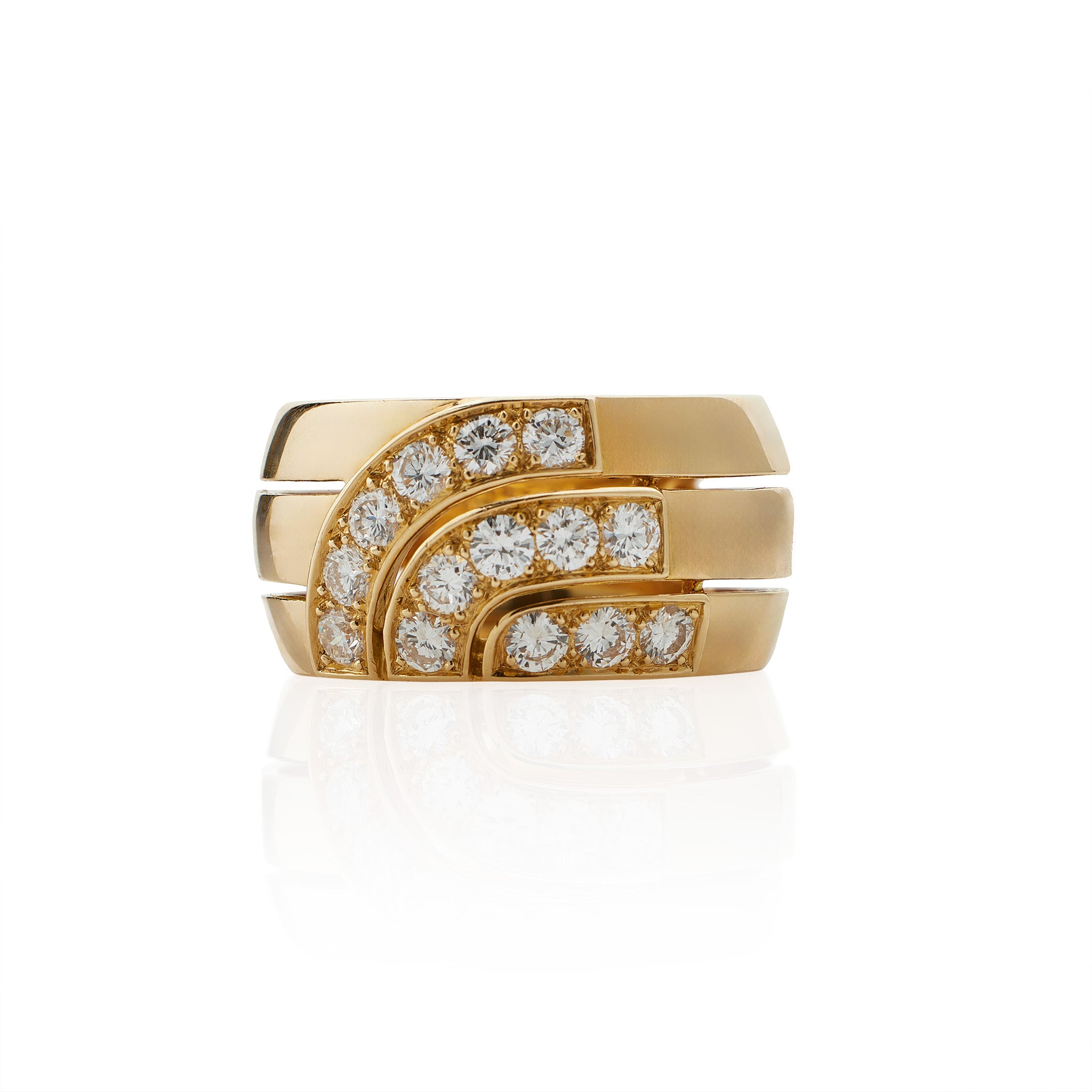 Cartier Paris 18K Gold Diamond Ring for Women - Luxury Wedding Engagement Band, Anniversary Gift for Her - Perfect for Proposals, Special Occasions & Everyday Elegance