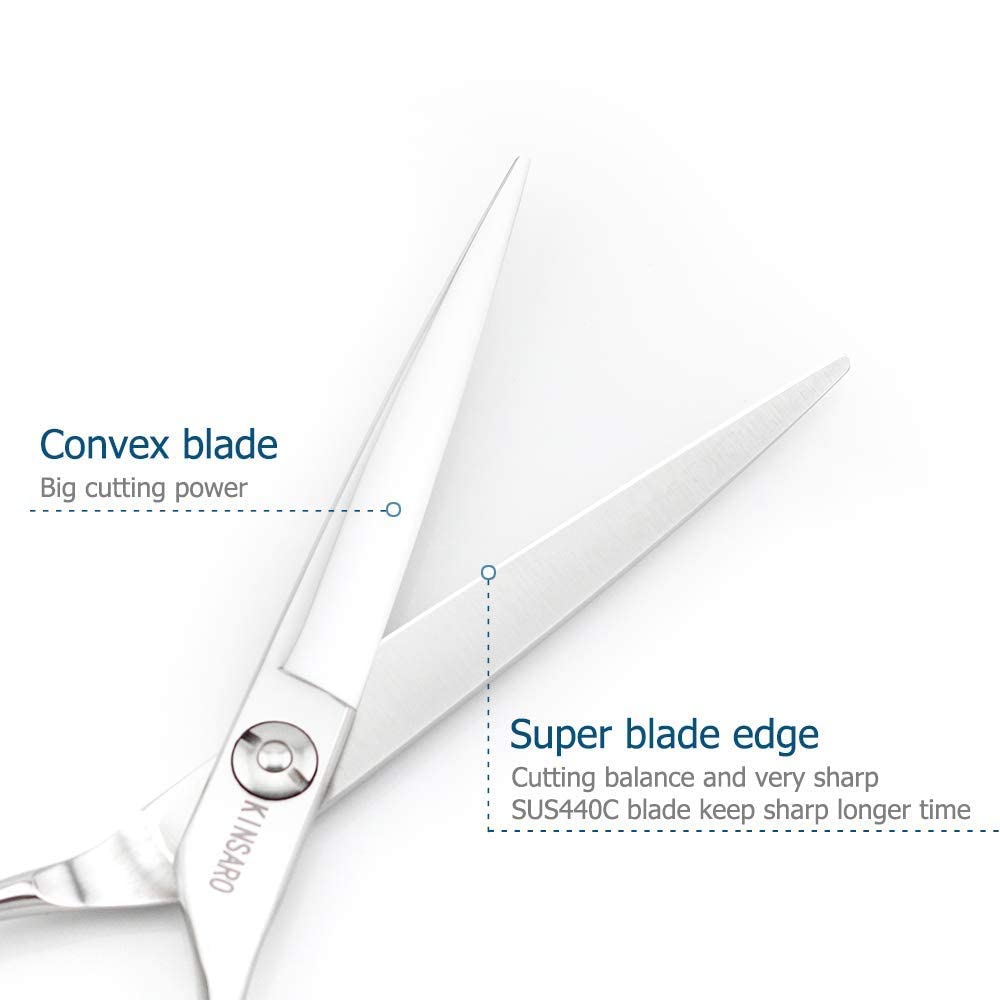 Professional 6 Inch Hair Cutting Scissors & Thinning Shears Set - Sharp Stainless Steel Barber Scissors for Salon, Styling, Trimming & DIY Haircuts at Home