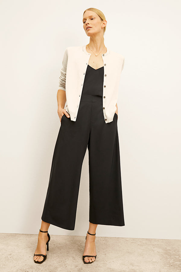 Elena Travel Culotte Pants - OrigamiTech Wrinkle-Free Black Wide Leg Pants for Women | Perfect for Business Trips, Vacations & Casual Wear