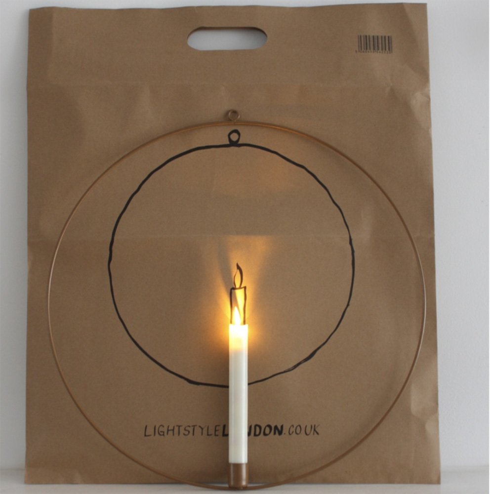 Gold Illuminated Candle Ring - Elegant Flameless LED Candle Decor for Weddings, Christmas & Home Decoration