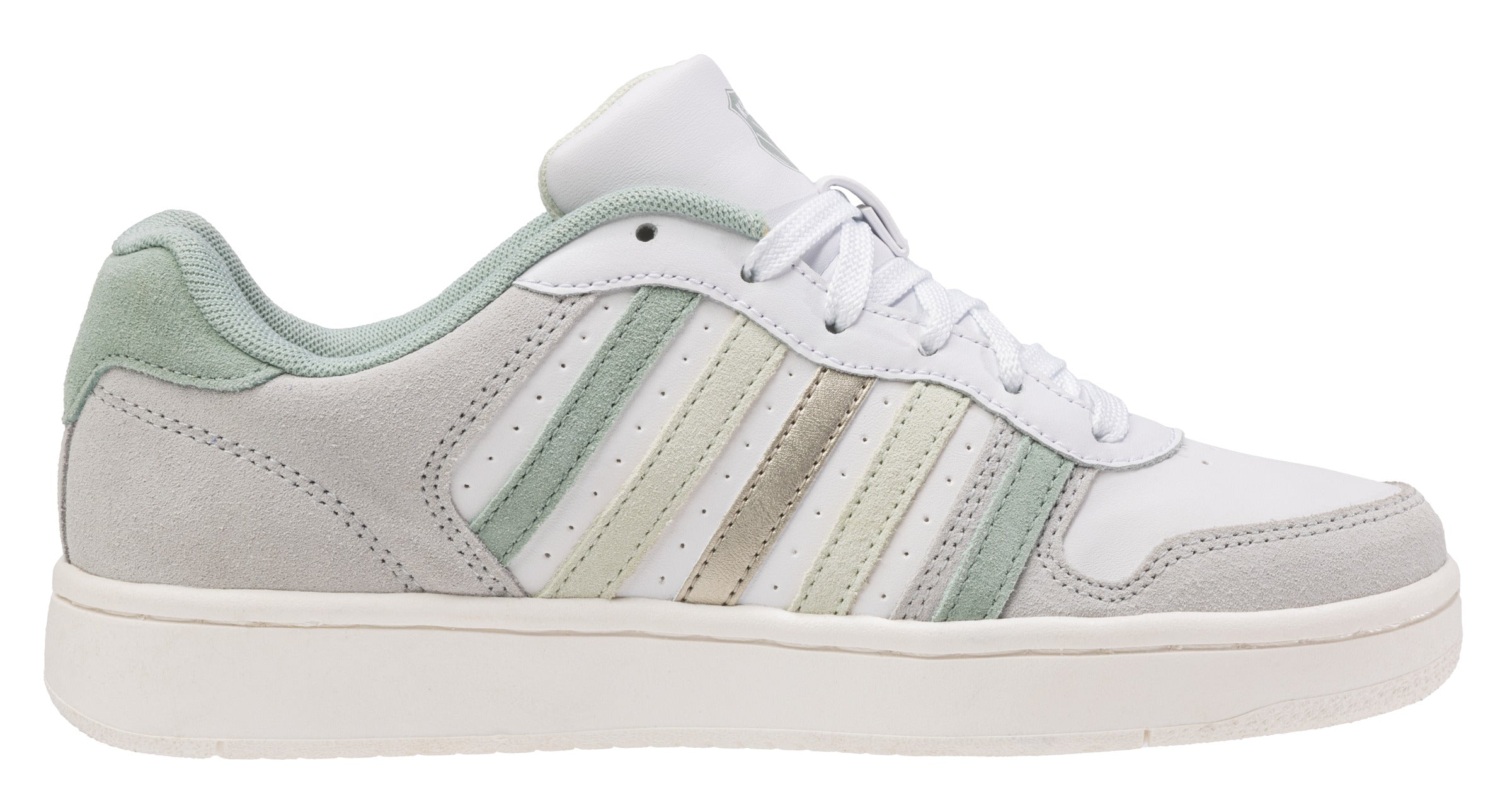86931 133 M | Court Palisades Sneakers in White, Canary Green, Frosty Green, Champagne & Gold | Perfect for Casual Wear, Tennis & Street Style Fashion