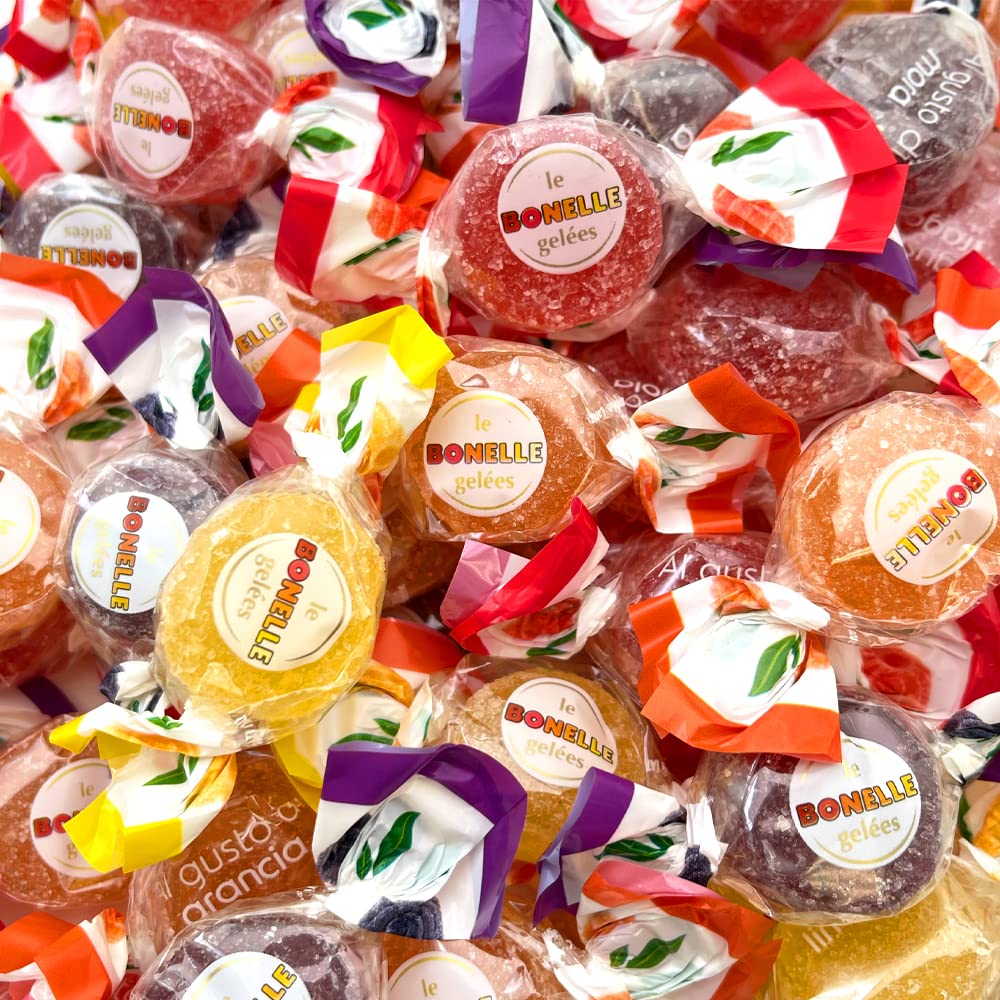 Fida Bonelle Italian Assorted Fruit Jelly Candy - 1.5 Pound Bag | Vegan, Gluten-Free, Non-GMO | Perfect for Parties, Gifts & Snacking