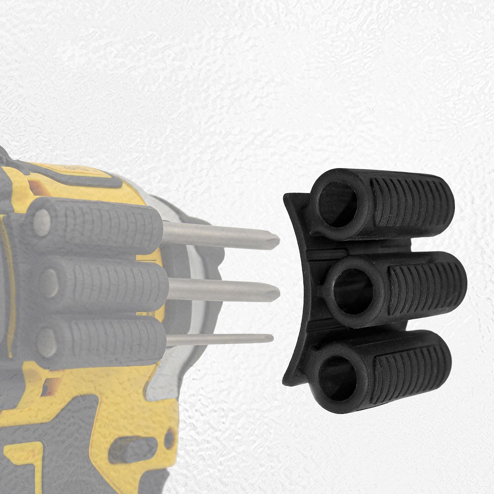 PTILSERY Magnetic Drill Bit Holder - Heavy Duty Power Drill Accessory for Home Improvement, DIY & Workshop - Organizer with Adhesive Fasteners for Easy Wall or Toolbox Mounting