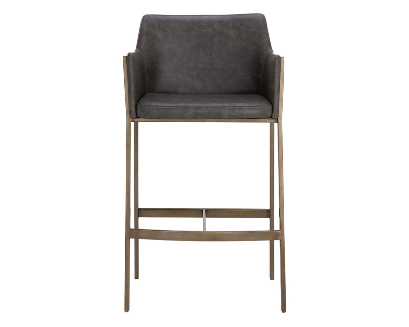 Bernadette Barstool - Modern Kitchen Counter Stool with Back Support & Swivel Base - Perfect for Breakfast Bars, Kitchen Islands & Home Decor