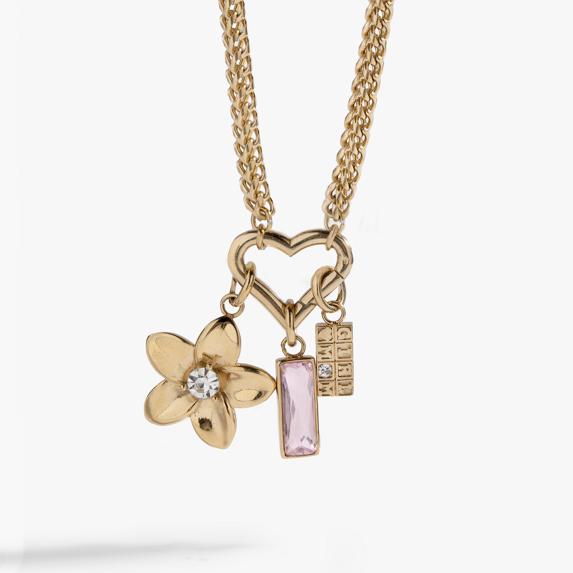 Customizable Girl Mom Charm Necklace - Personalized Mother Daughter Jewelry Gift for Birthdays & Anniversaries | Perfect for Everyday Wear & Special Occasions