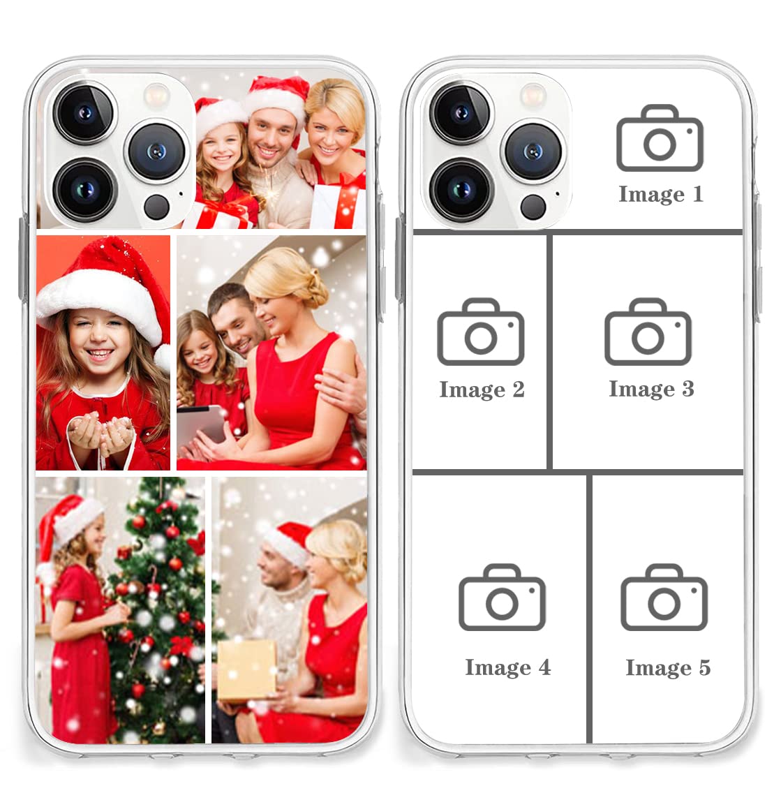 Custom Photo Phone Case for iPhone 16/15/14/13/12/11 & Samsung Galaxy S25/S24/S23/S22/S21 - Personalized Multiple Picture Design - Perfect Gift for Birthdays, Anniversaries & Special Occasions