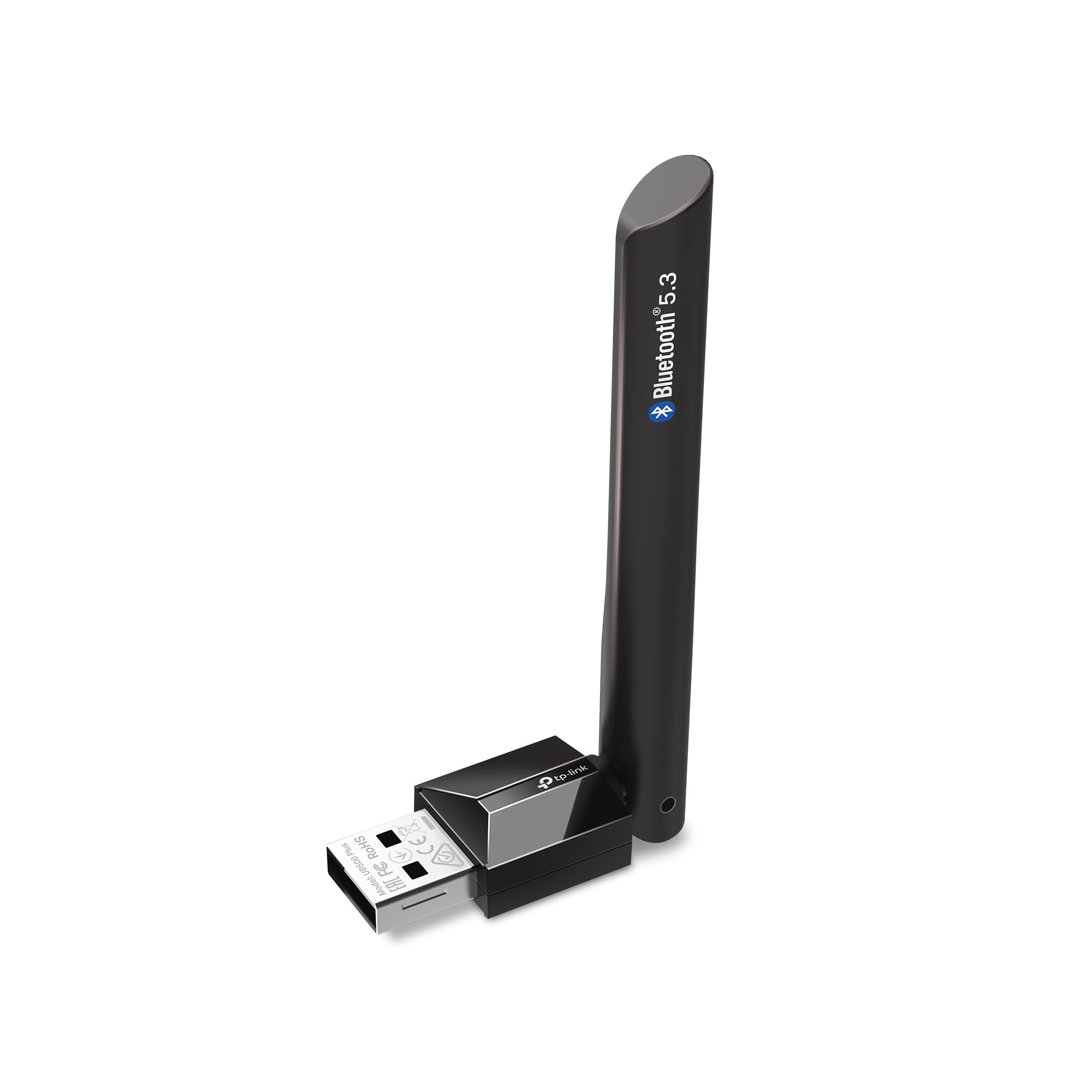 TP-Link UB500 Plus USB Bluetooth 5.3 Adapter for PC - Long Range Wireless Receiver with Adjustable Antenna, Plug and Play, Compatible with Windows 11/10/8.1/7, Desktop, Laptop, PS5/PS4/Xbox Controller - Perfect for Gaming, Video Streaming & Wireless Audio