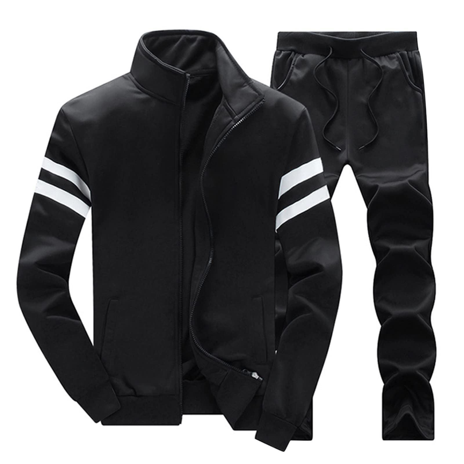 **Men's Big & Tall Sweatsuit Set - Comfortable Hoodie & Sweatpants for Fitness, Lounge & Casual Wear**    *Use Cases: Perfect for workouts, lounging at home, running errands, or casual outings.*
