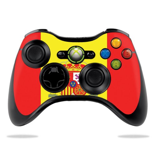 Spain Flag Vinyl Skin Decal for Microsoft Xbox 360 Controller - Protective Wrap Sticker | Gaming Accessories for Enhanced Grip & Customization | Perfect for Gaming Enthusiasts & Collectors