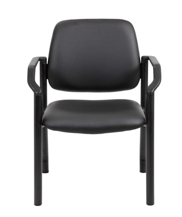 Boss Mid Back Guest Chair with 300 lb Weight Capacity - Antimicrobial Vinyl Office Chair B9591AM - Perfect for Reception Areas, Conference Rooms & Home Offices