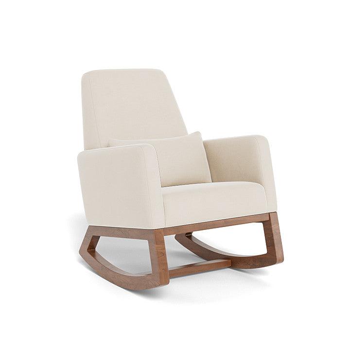 Monte Design Joya Rocker Chair - Modern Walnut Wood Base Rocking Chair for Living Room, Nursery, or Patio Relaxation