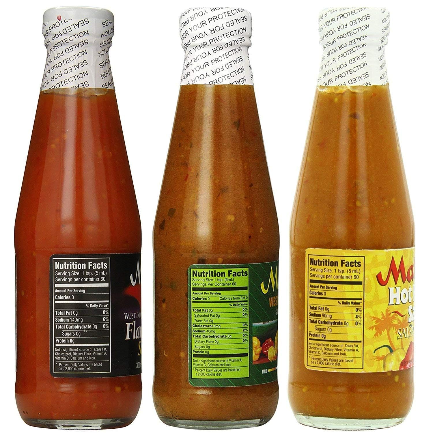 Matouk's Flambeau West Indian Hot Pepper Sauce - 10oz Variety Pack of 3 | Authentic Caribbean Spicy Condiment for Grilling, Cooking & Marinades