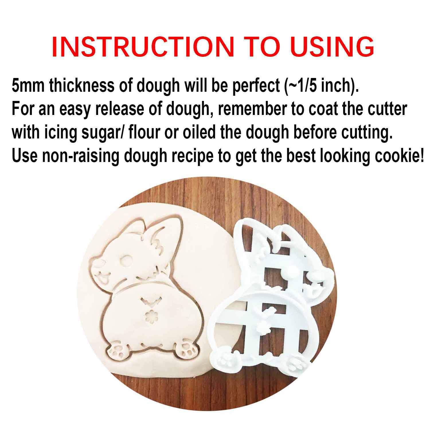 Corgi Butt Cookie Cutters - Dog Bone Shaped Cookie Molds for Baking, DIY Dog Treats, Corgi Themed Desserts - Perfect for Dog Lovers, Birthday Parties & Pet-Themed Events