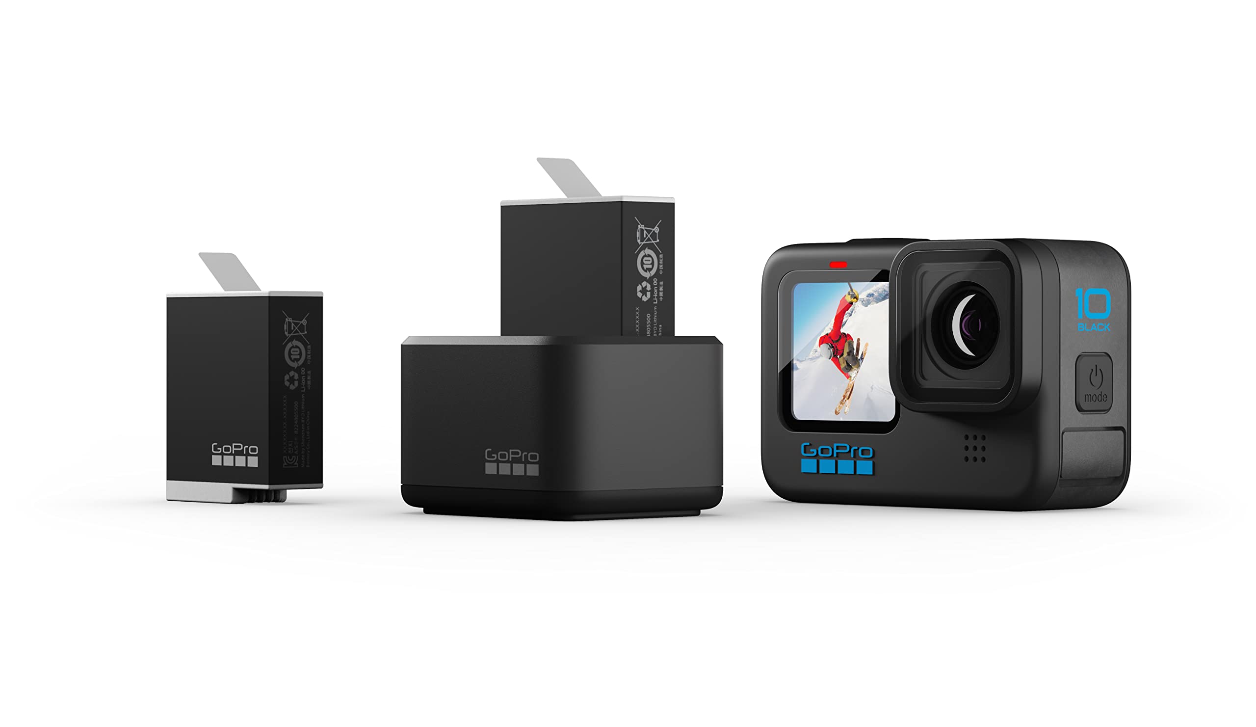 GoPro Dual Battery Charger with 2 Enduro Batteries - Fast Charging for GoPro HERO 9/10/11 - Perfect for Travel, Vlogging & Outdoor Adventures
