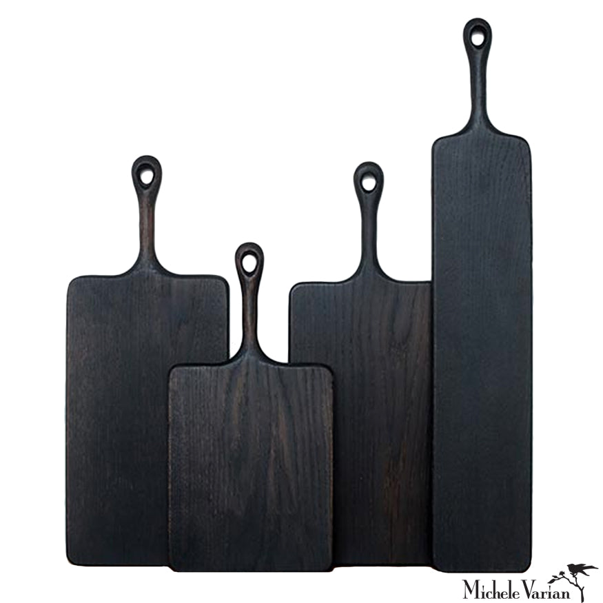 Premium Blackline Cutting Board Paddle - Non-Slip Kitchen Chopping Board with Juice Groove & Handle - Perfect for Meat, Vegetables, and Meal Prep