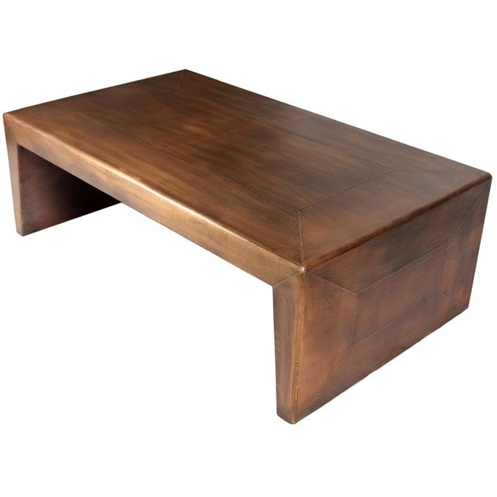 Mar Vista Way Metal Clad Cocktail Table with Copper Finish - Modern Living Room & Lounge Furniture for Home Decor