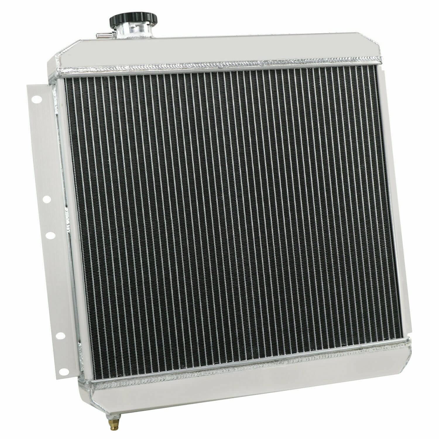 4 Row Aluminum Radiator for 1958-1984 Toyota Land Cruiser FJ40 FJ45 BJ42 BJ60 - High Performance Radiator with Electric Fan Shroud & Thermostat Kit - Perfect for Off-Roading, Overlanding & Classic Car Restoration