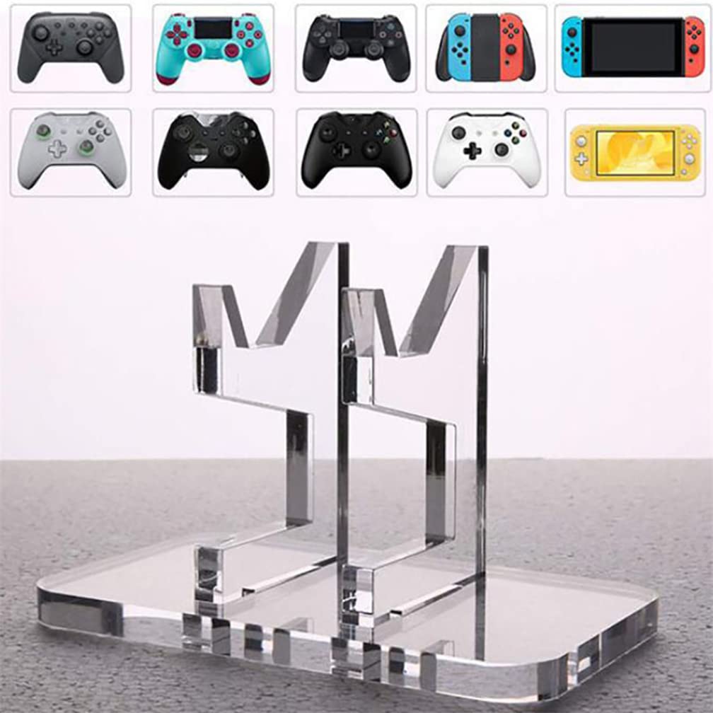 Clear Acrylic Display Stand for PS5/Xbox/Switch Controllers - Universal Gamepad Holder for Modern & Retro Gaming Consoles - Perfect for Showcase, Storage & Gaming Room Decor