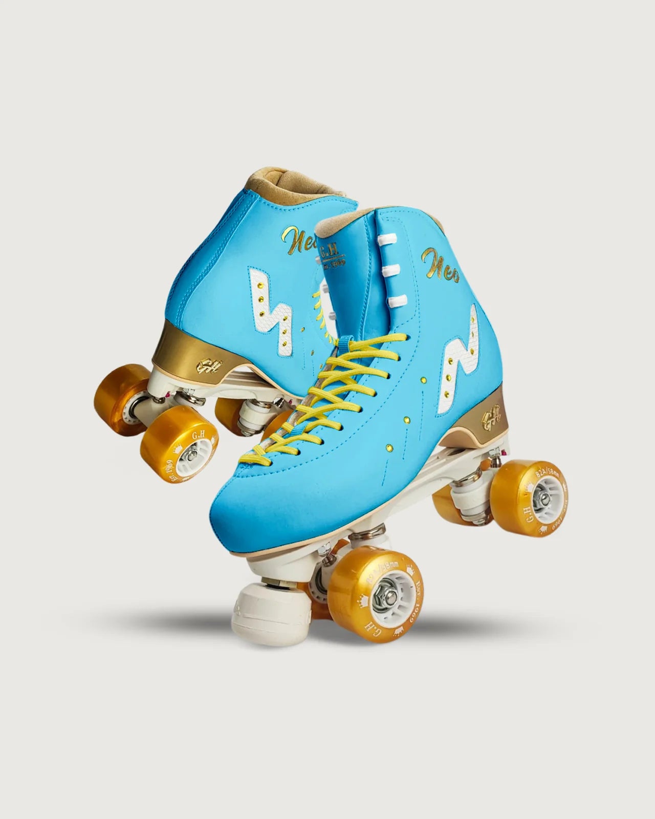 GH Neo Quad Roller Skates for Adults - Adjustable Outdoor & Indoor Rollerblades with Light-Up Wheels - Perfect for Fitness, Rink Skating, and Retro Roller Disco Parties