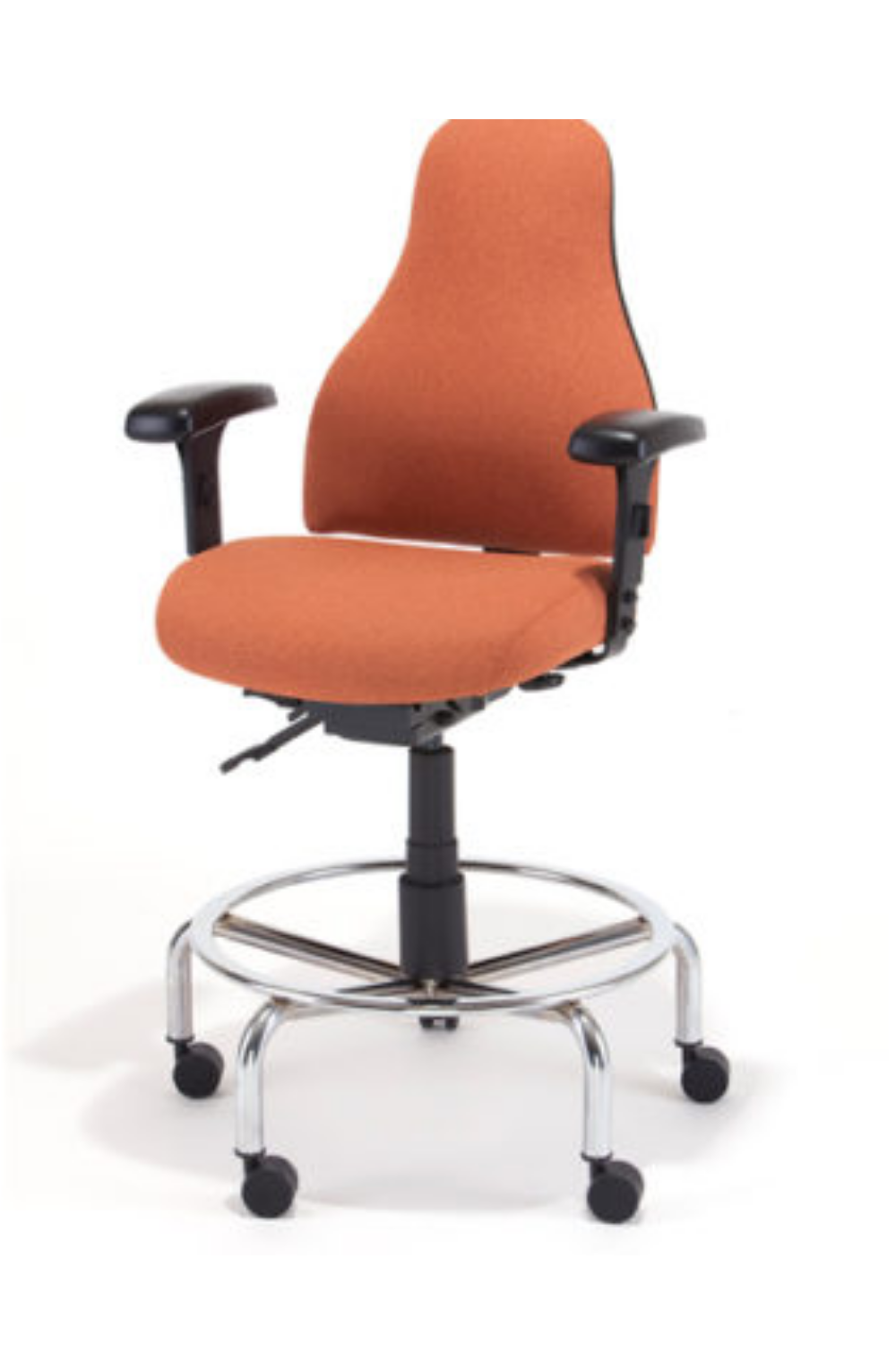 RFM Carmel 8200 Series Ergonomic Stool with Foot Ring - 300lb Weight Capacity | Adjustable Height Office Chair, Bar Stool for Home & Commercial Use