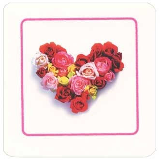 Elegant Rose Heart Square Gift Card Holder - Perfect for Valentine's Day, Anniversaries & Special Occasions