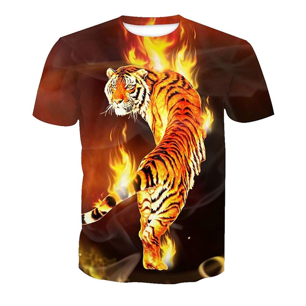 Volcanic Fashion Men's 3D Digital Printed Graphic T-Shirt - Cool Streetwear Tee for Casual Wear, Parties & Everyday Outfits