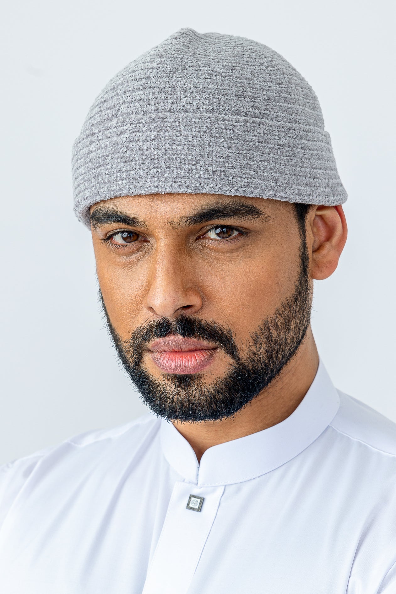 Heather Grey Velvet Hat for Women - Soft & Stylish Winter Beanie - Perfect for Cold Weather, Outdoor Activities & Fashion Accessories
