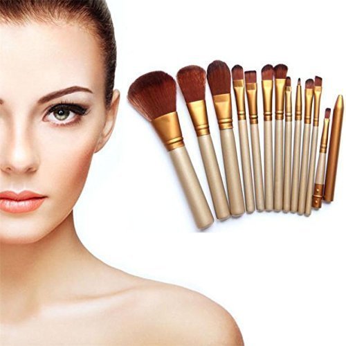 Beggie 12-Piece Makeup Brush Set - Foundation, Eyeshadow, Blush & More for Flawless Beauty