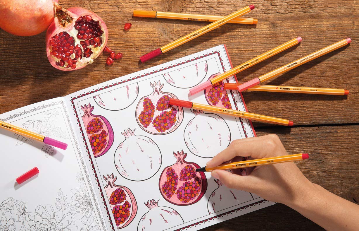 STABILO Point 88 Fine Tip Pen - Red for Note Taking & Art
