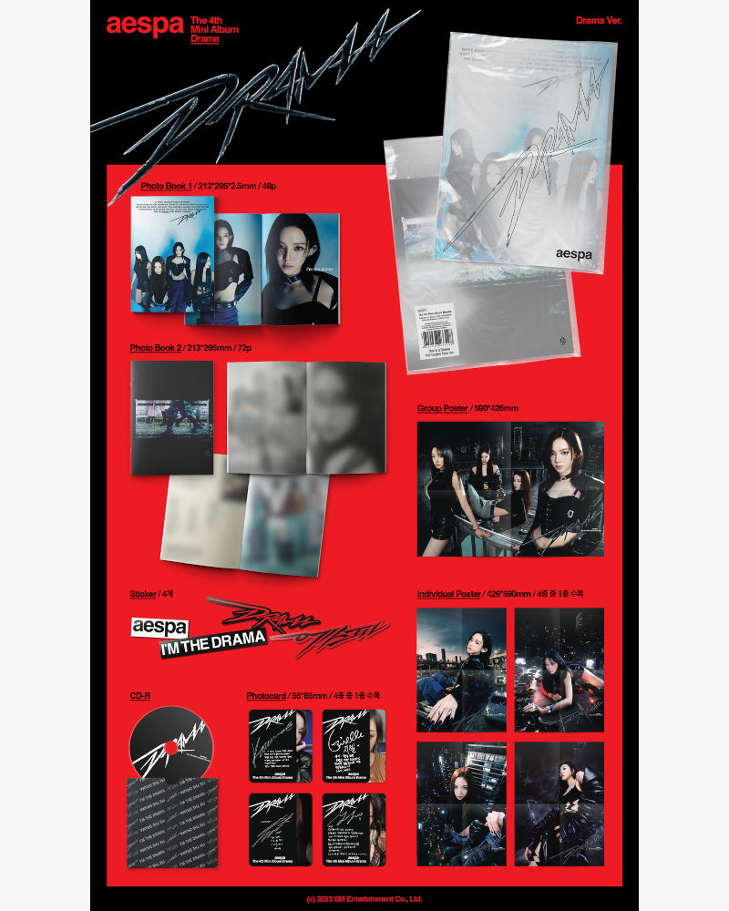 aespa 4th Mini Album [Drama] (Drama Version) - K-Pop Music CD for Fans, Collectors & Gift Giving