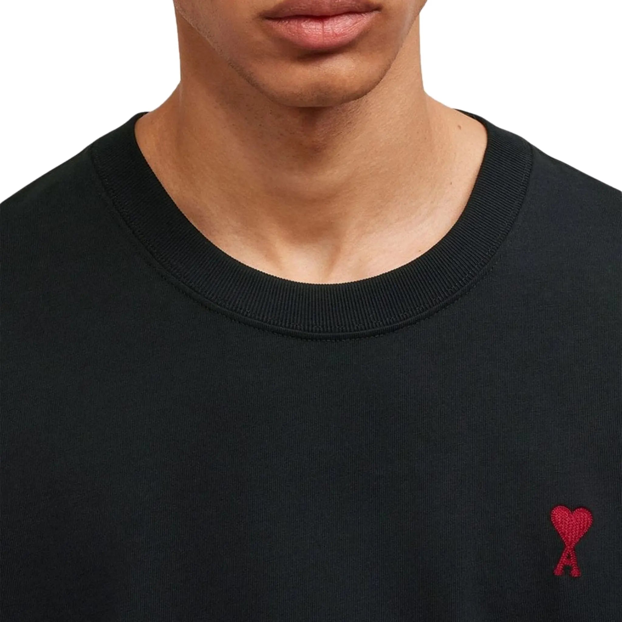 Ami Paris Ami De Coeur Black Red T-Shirt for Men - Stylish Graphic Tee for Casual Wear & Street Fashion