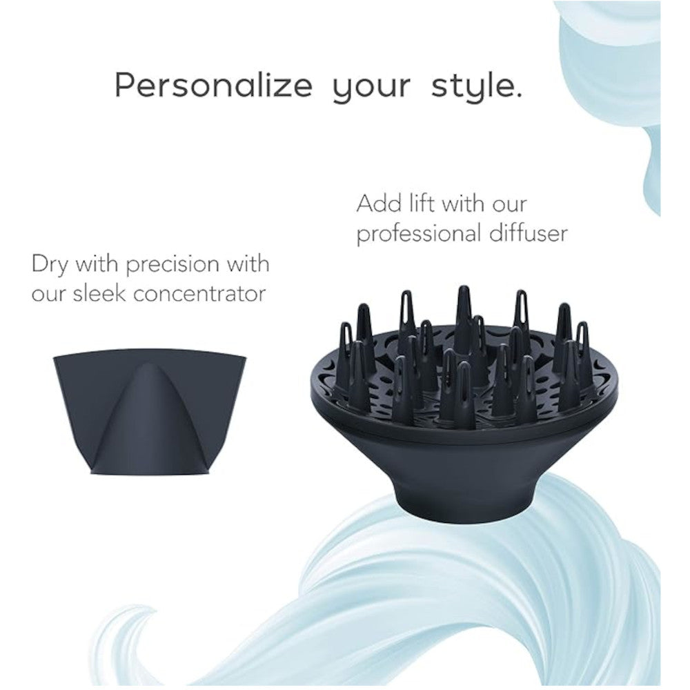 InfinitiPRO Conair 910C Smoothwrap Hair Dryer - Professional Ionic Ceramic Styler for Frizz-Free Shine | Perfect for Home & Salon Use, Travel-Friendly Hair Care Solution