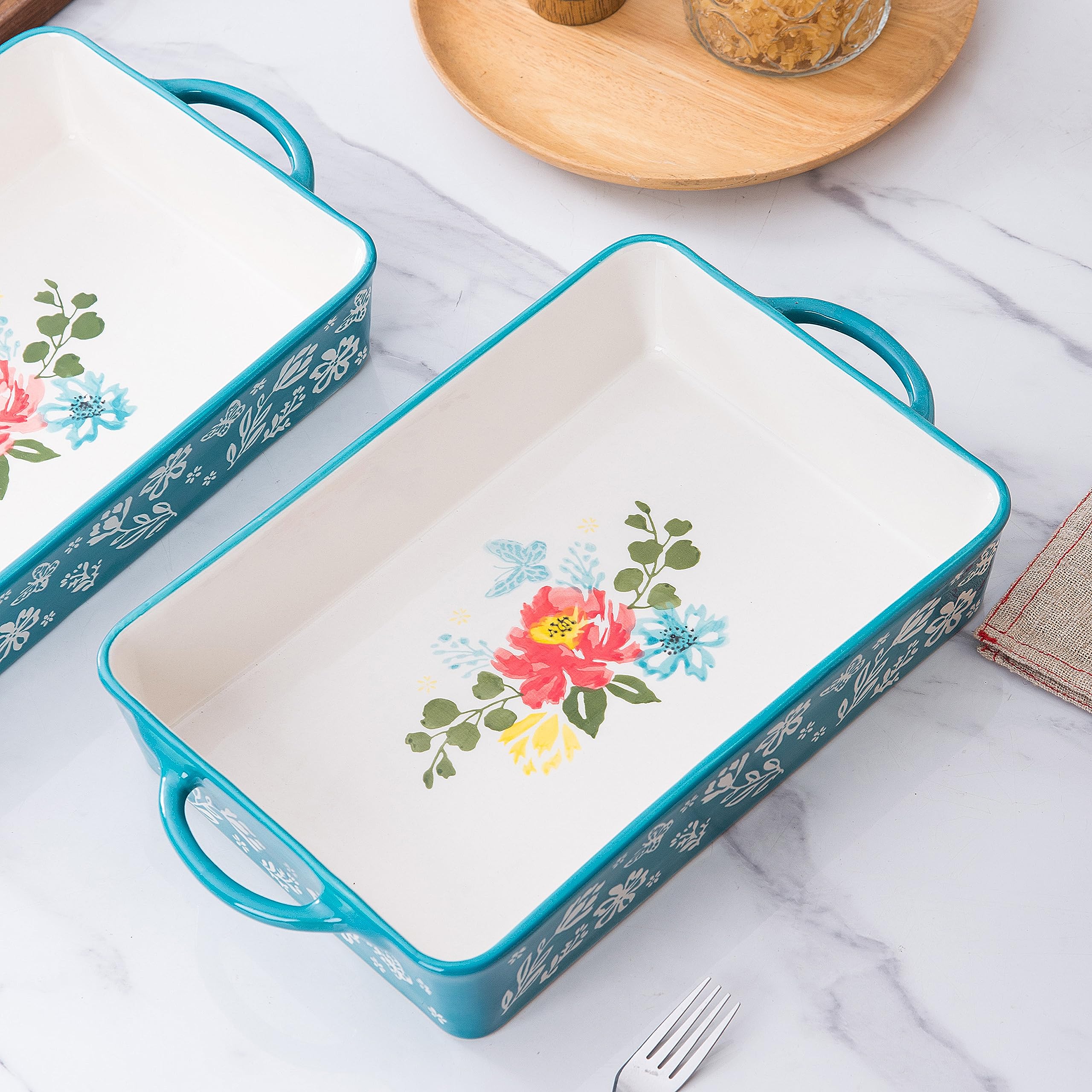 Wisenvoy 9x13 Inch Ceramic Casserole Dish - Oven Safe Baking Pan for Lasagna, Casseroles & More | Perfect for Family Dinners, Potlucks & Holiday Meals