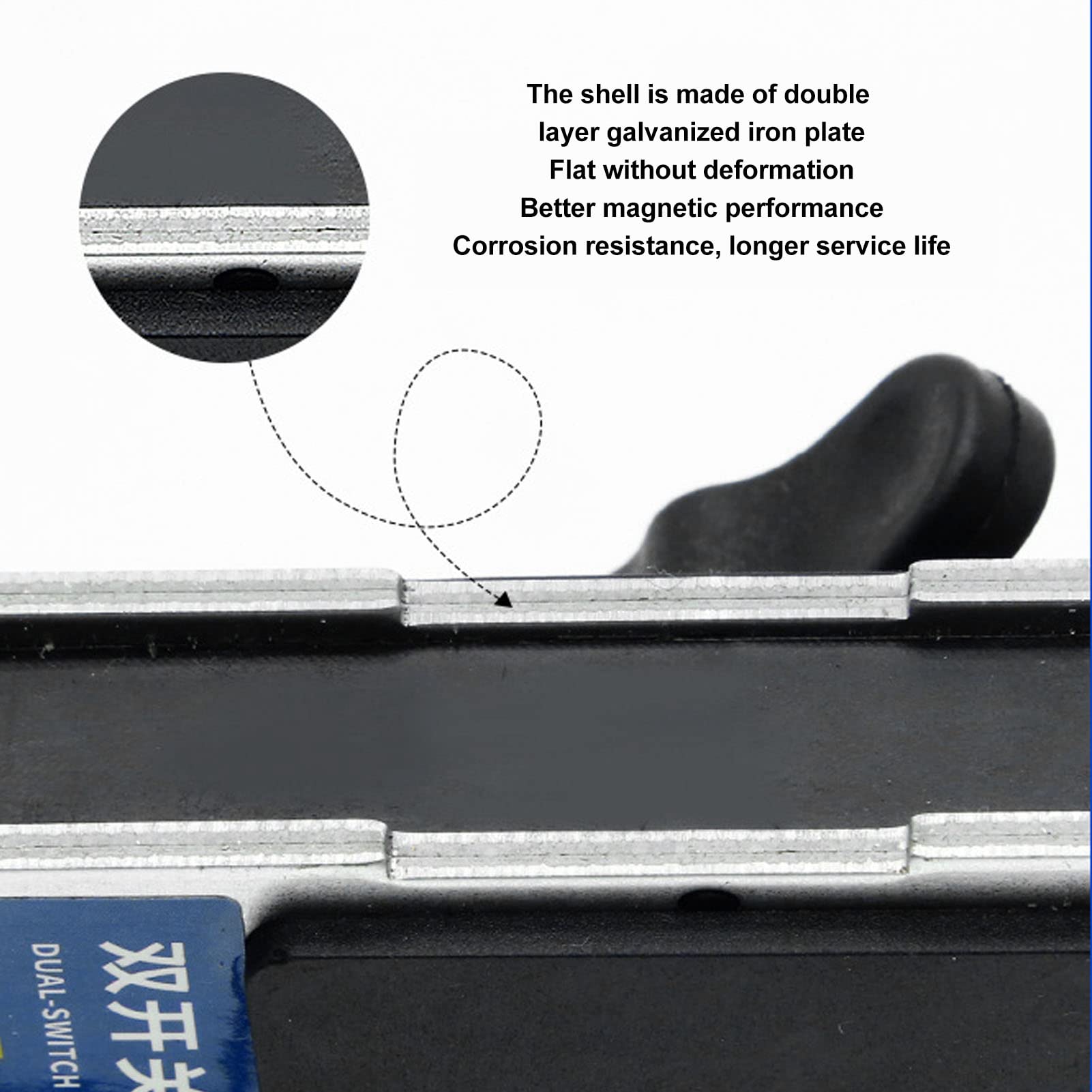 90° Heavy Duty Magnetic Welding Holder - 2 Pack Double Switch Welding Clamps with Strong Suction (50kg Capacity) for Steel Plate, Iron Plate & Pipe Welding - Perfect for Metal Fabrication, DIY Projects & Auto Repair