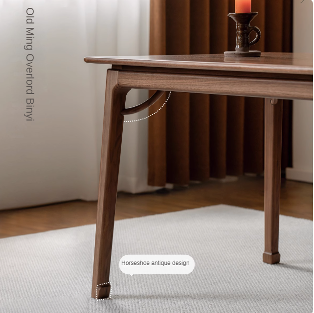 Premium Black Walnut & Ash Solid Wood Dining Table - Handcrafted in North America | Rustic Farmhouse Style for Dining Room, Kitchen, or Open Concept Living Space