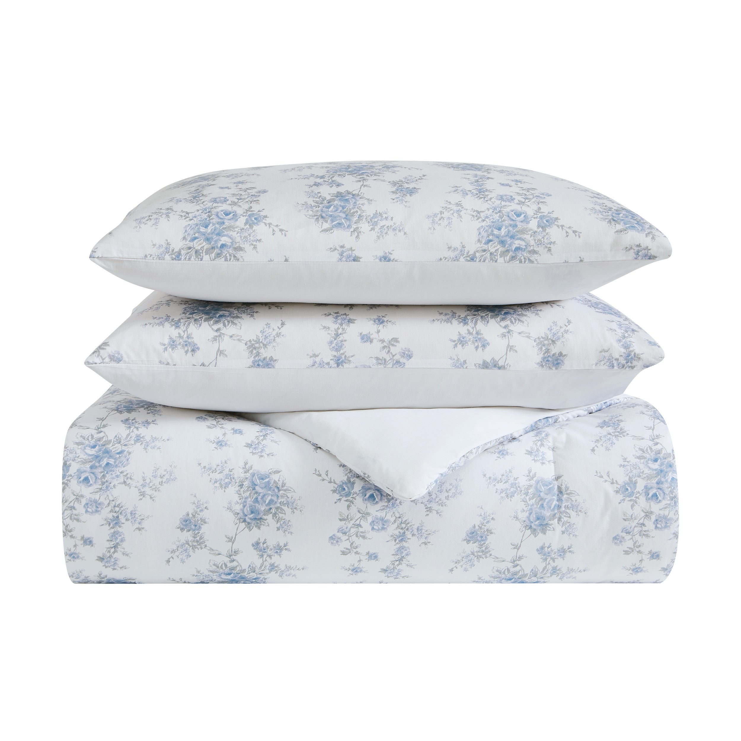 Rachel Ashwell The Farmhouse British Rose Comforter Set - Queen Size Floral Bedding Collection for Cozy Farmhouse Bedroom Decor