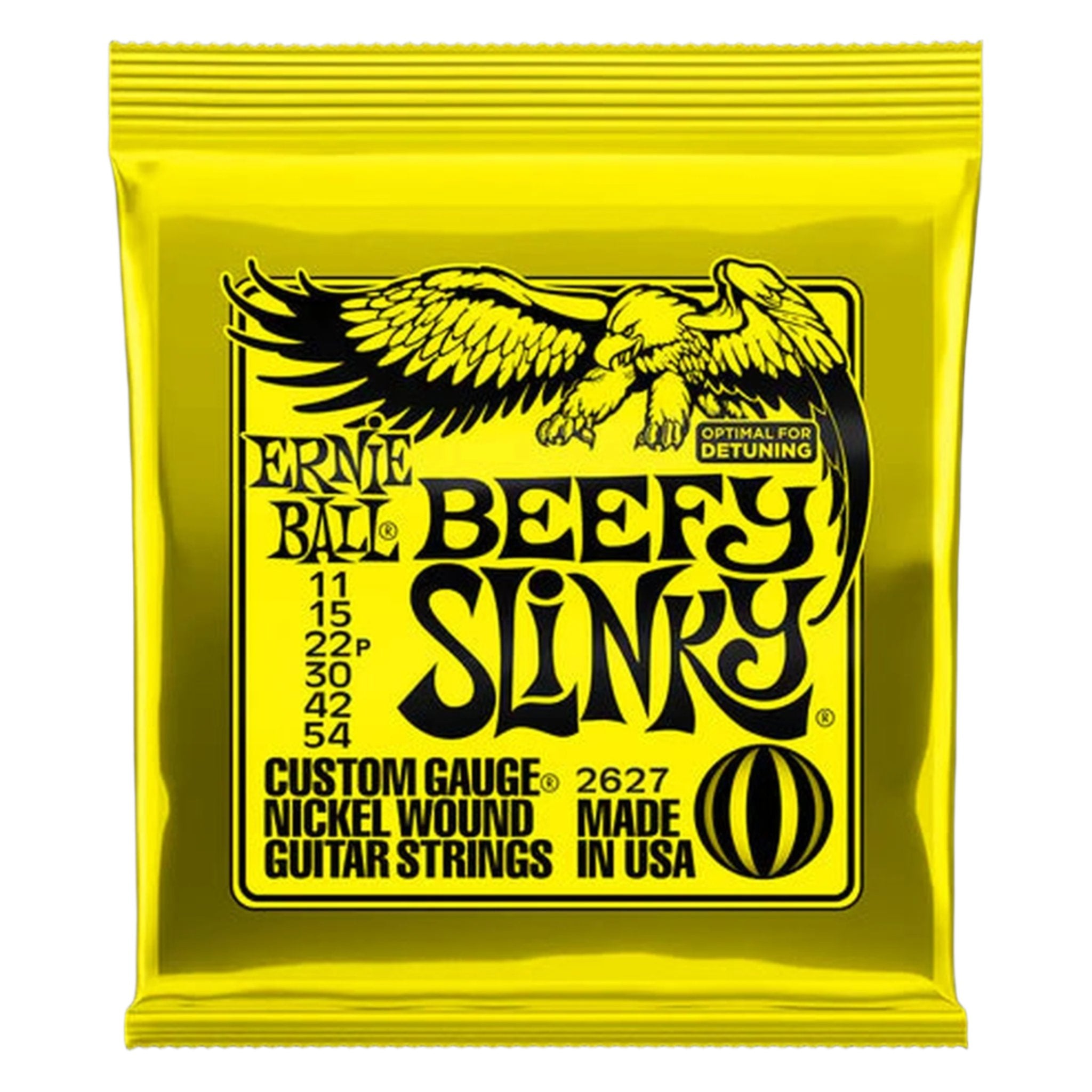 Ernie Ball Beefy Slinky Electric Guitar Strings - 11-54 Gauge Set for Rock, Metal & Heavy Playing | Perfect for Live Performances & Studio Recording