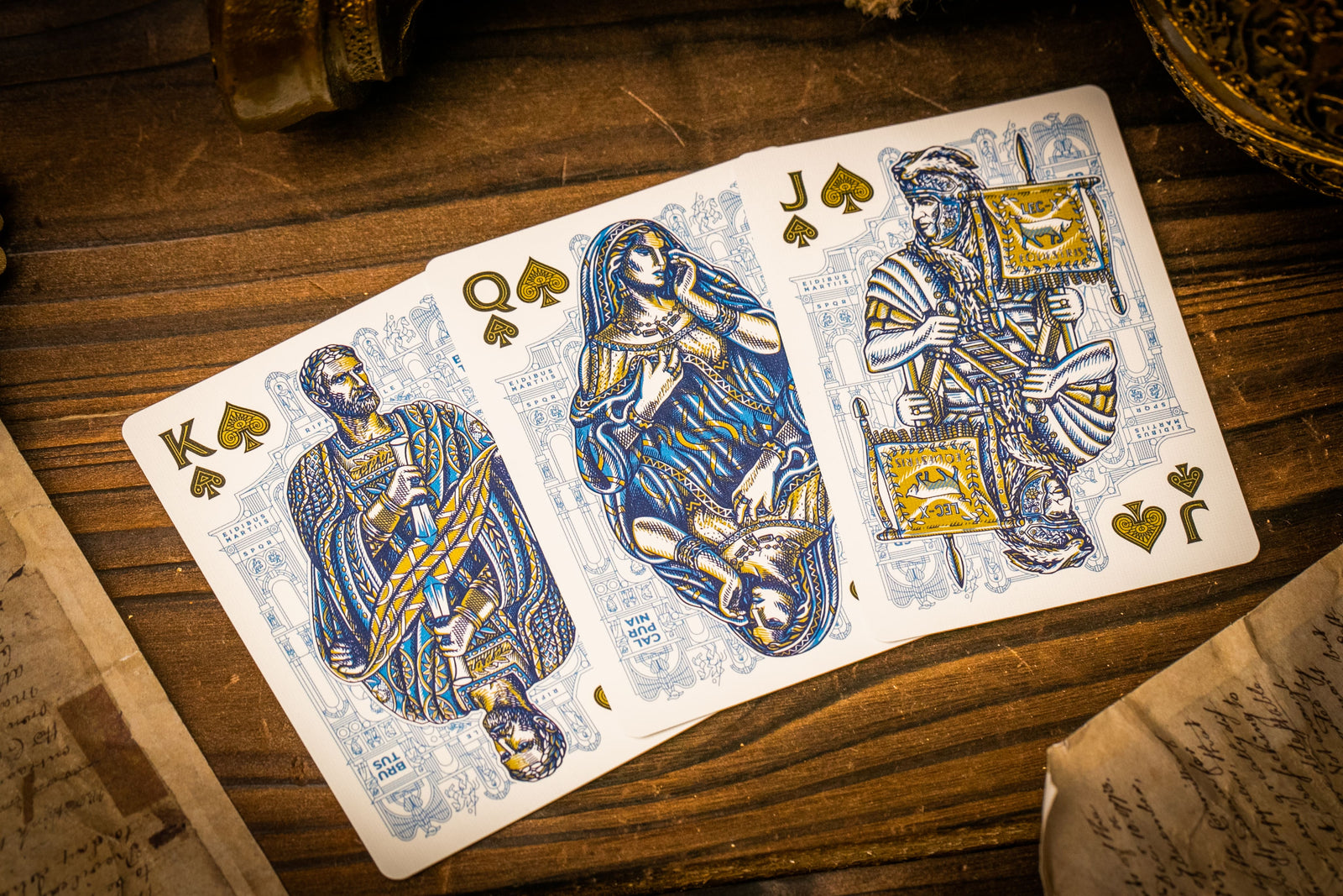 Premium Blue Caesar Playing Cards - Classic Design for Poker, Blackjack & Magic Tricks | Ideal for Game Nights, Casino Parties & Cardistry