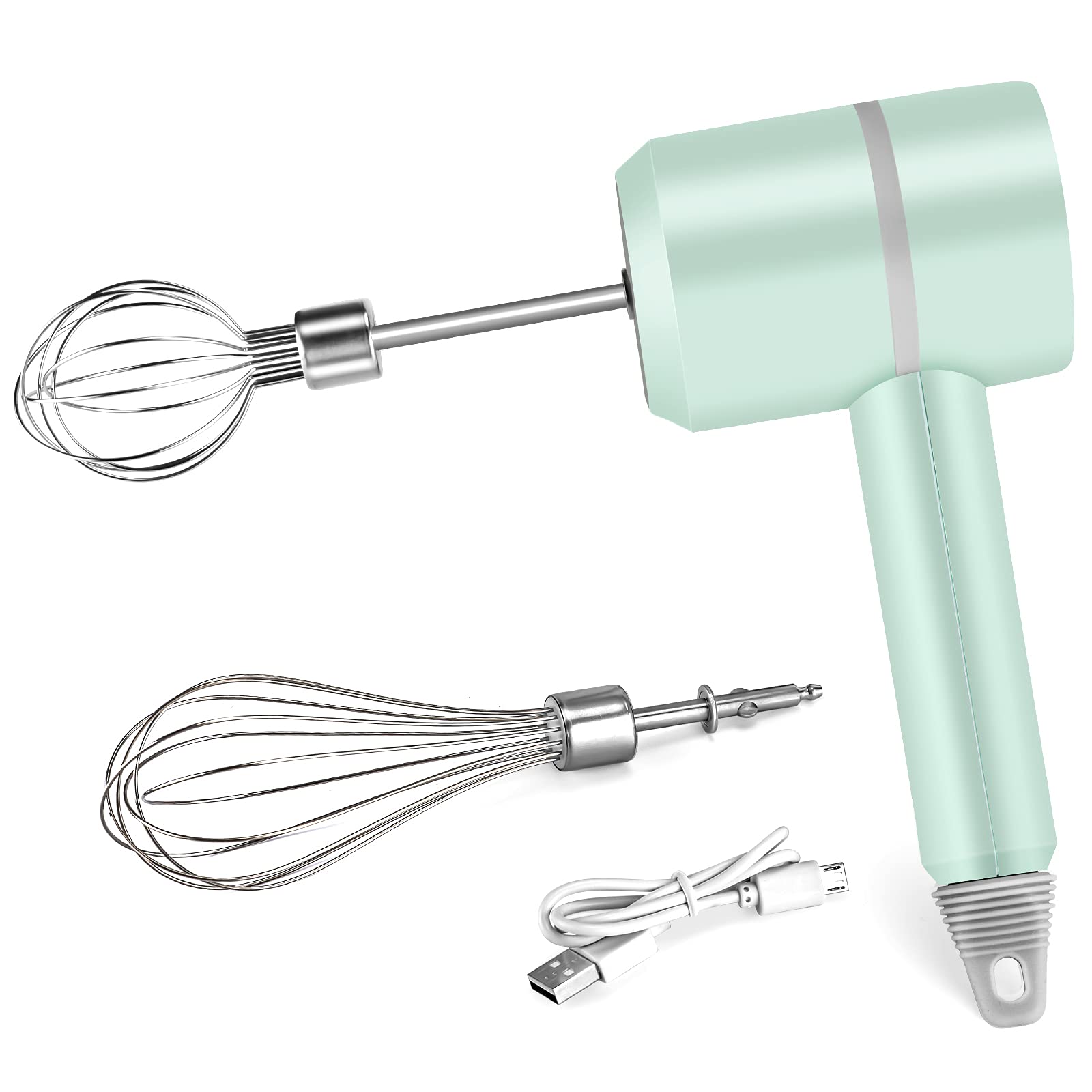 USB Rechargeable Electric Hand Mixer - 3 Speed Portable Wireless Whisk for Baking, Coffee, Cake & Lattes | Perfect for Home, Office & Outdoor Cooking