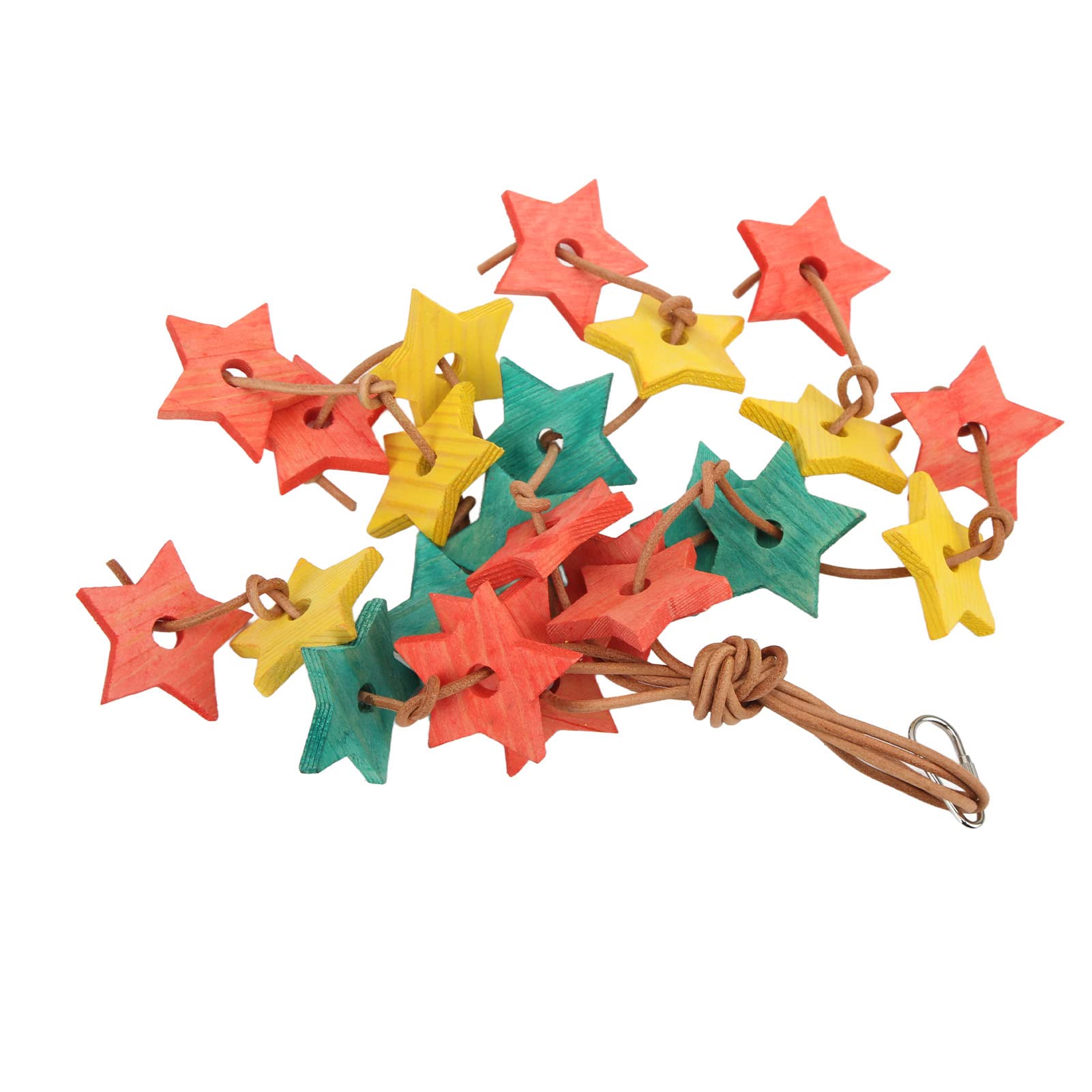 LISND Natural Wood Star Bird Chew Toy for Budgies & Lovebirds - Stress Relief Chewing Toy for Bird Exercise & Beak Health - Perfect for Cage Enrichment & Playtime Activities
