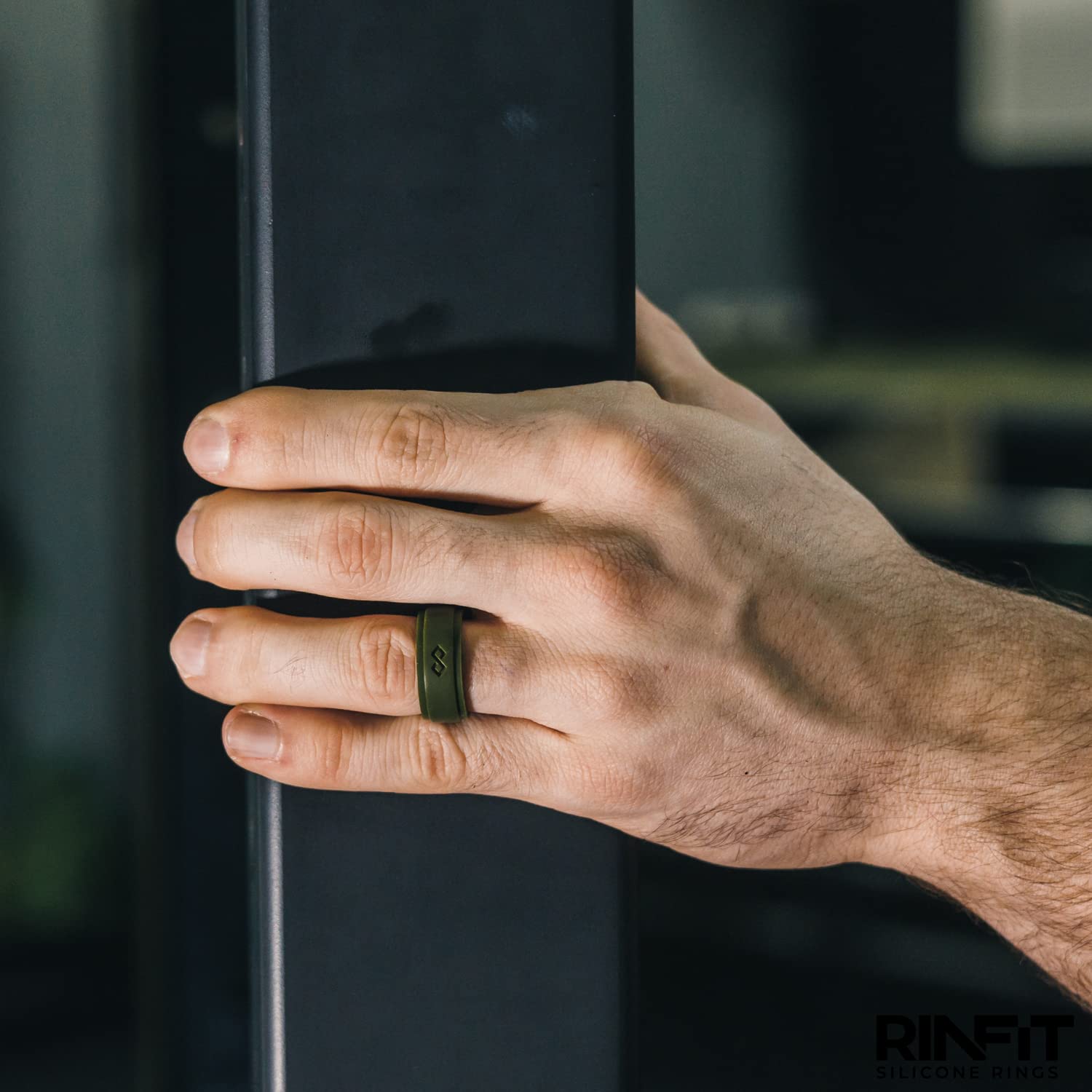 Rinfit 9mm Silicone Wedding Rings for Men - Durable & Comfortable for Gym & Outdoor