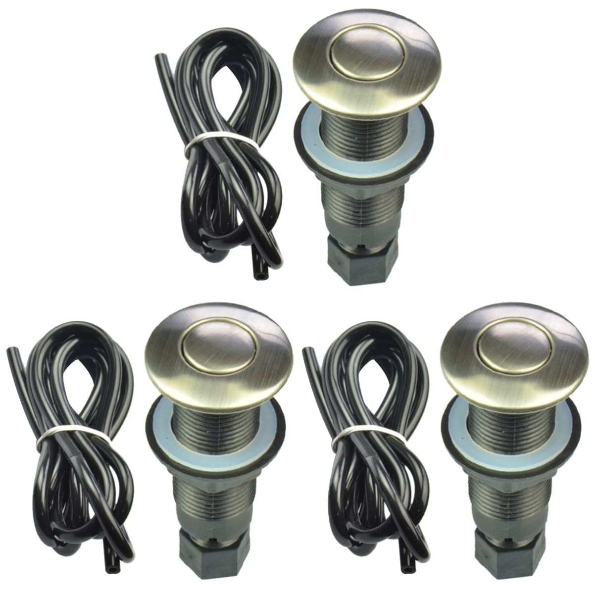 BESTonZON 3 Pack 25mm Air Activated Sink Garbage Disposal Switch - Countertop Waste Disposal On/Off Button for Kitchen Sink - Perfect for Home, Restaurant & RV Use