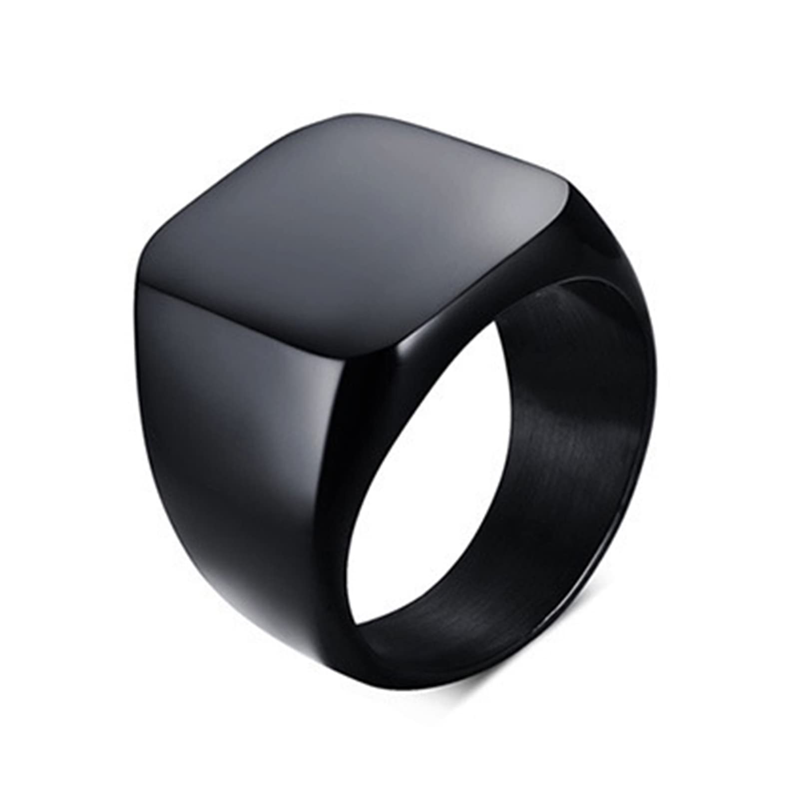 Premium Stainless Steel Square Couple Rings - Black Matching Wedding Bands for Men & Women - Comfort Fit Design for Everyday Wear - Perfect for Anniversaries, Engagements, and Romantic Gifts