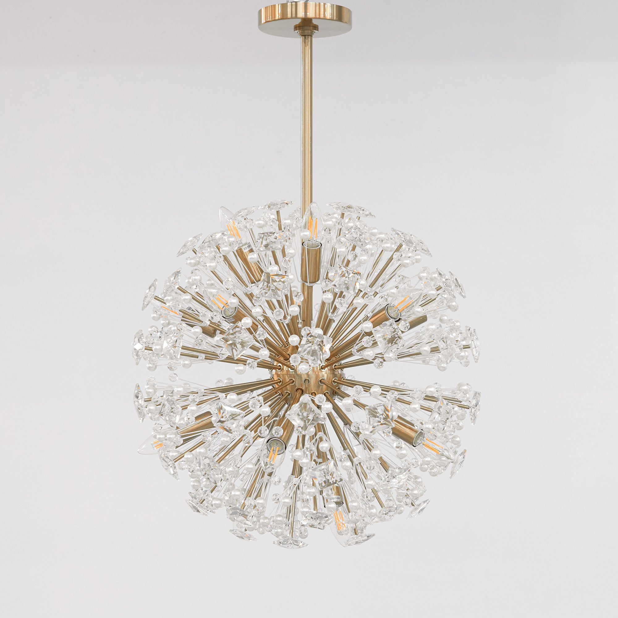 Dickinson Chandelier - Elegant Crystal Ceiling Light Fixture for Dining Room, Living Room & Bedroom | Modern Home Lighting Decor