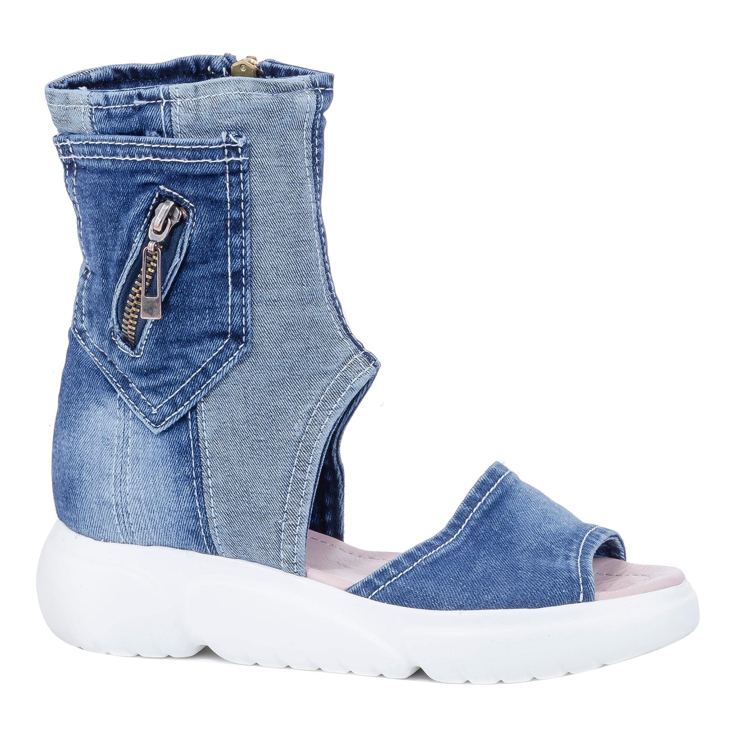 Handmade Women's Sandals Jeans Sports Shoes - Comfortable Blue Casual Sneakers for Walking, Running & Valentine's Day Gift | Perfect for Outdoor Activities, Gym Workouts & Daily Wear