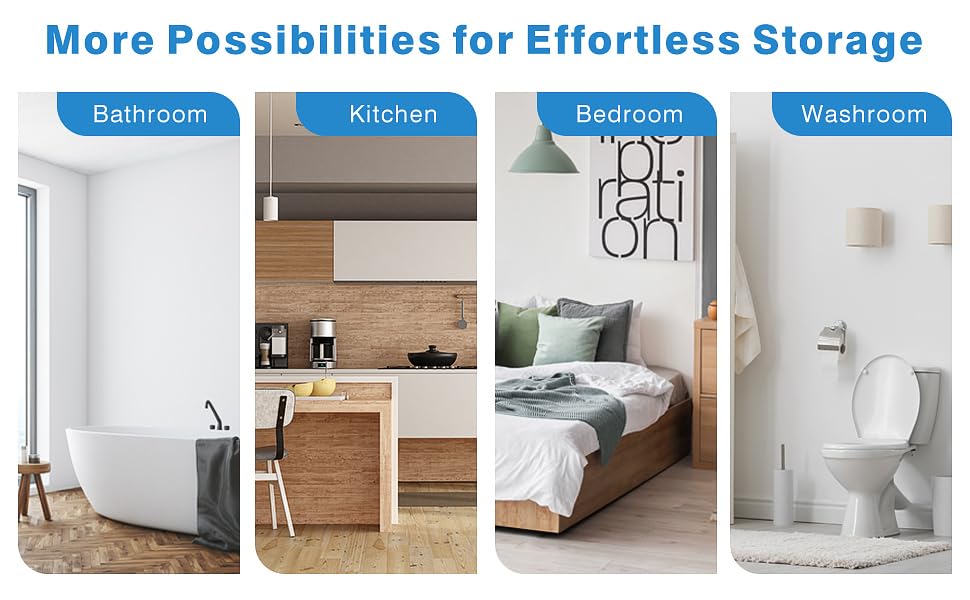 Mirramor Wall Mounted Bathroom Shelf with Hooks - Rustproof Stainless Steel Bathroom Organizer for Shower, Toilet & Kitchen Storage - Perfect for Towels, Toiletries & Small Essentials