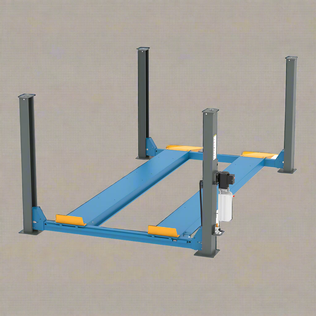 4 Post Car Lift 6.5 Ton Capacity - Heavy Duty Vehicle Hoist for Trucks & SUVs | HFL4065E Model | Perfect for Auto Repair Shops & Home Garages