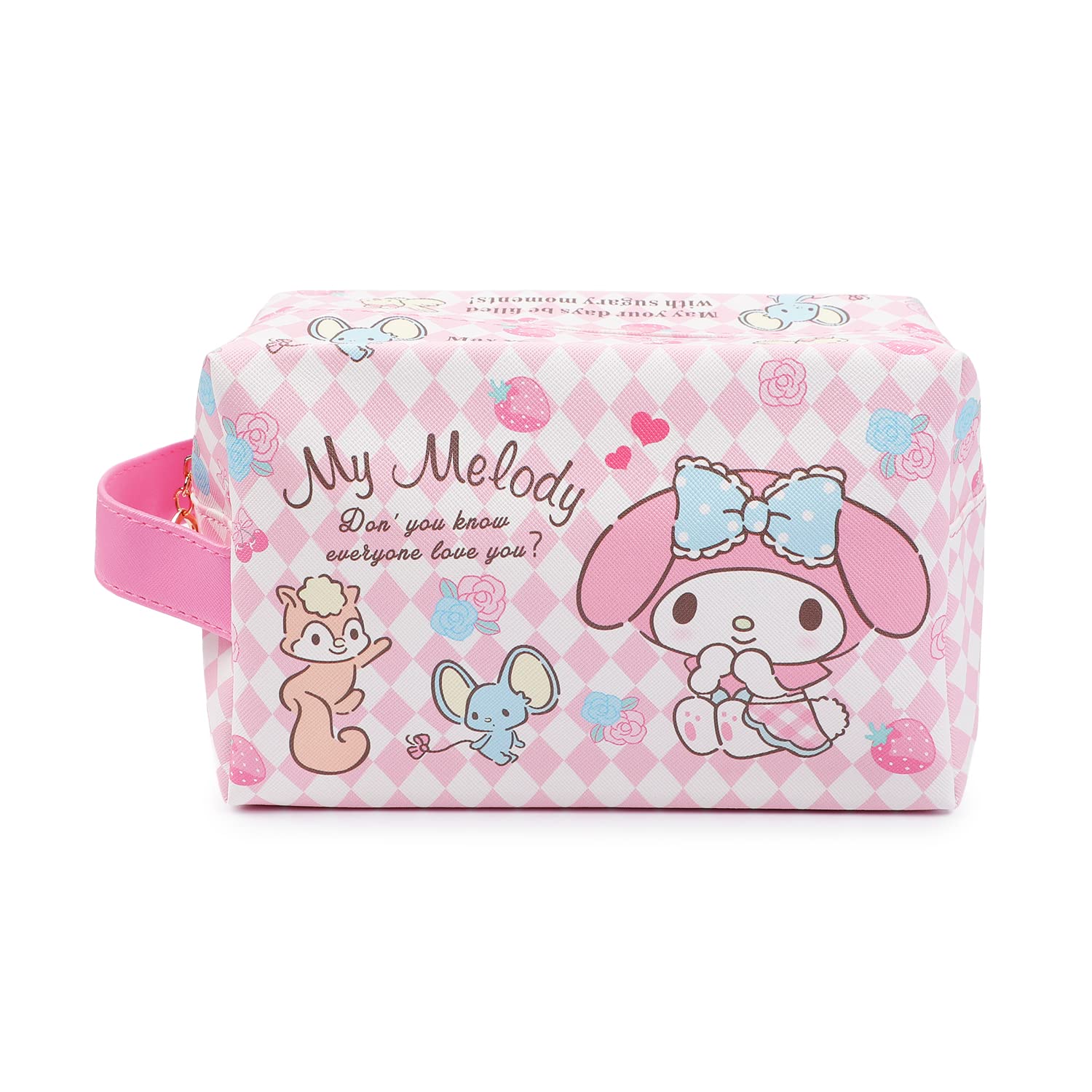 Cute Cartoon Kitty Makeup Bag - Kawaii Zipper Pouch for Travel & Cosmetics | Anime Merch Gift